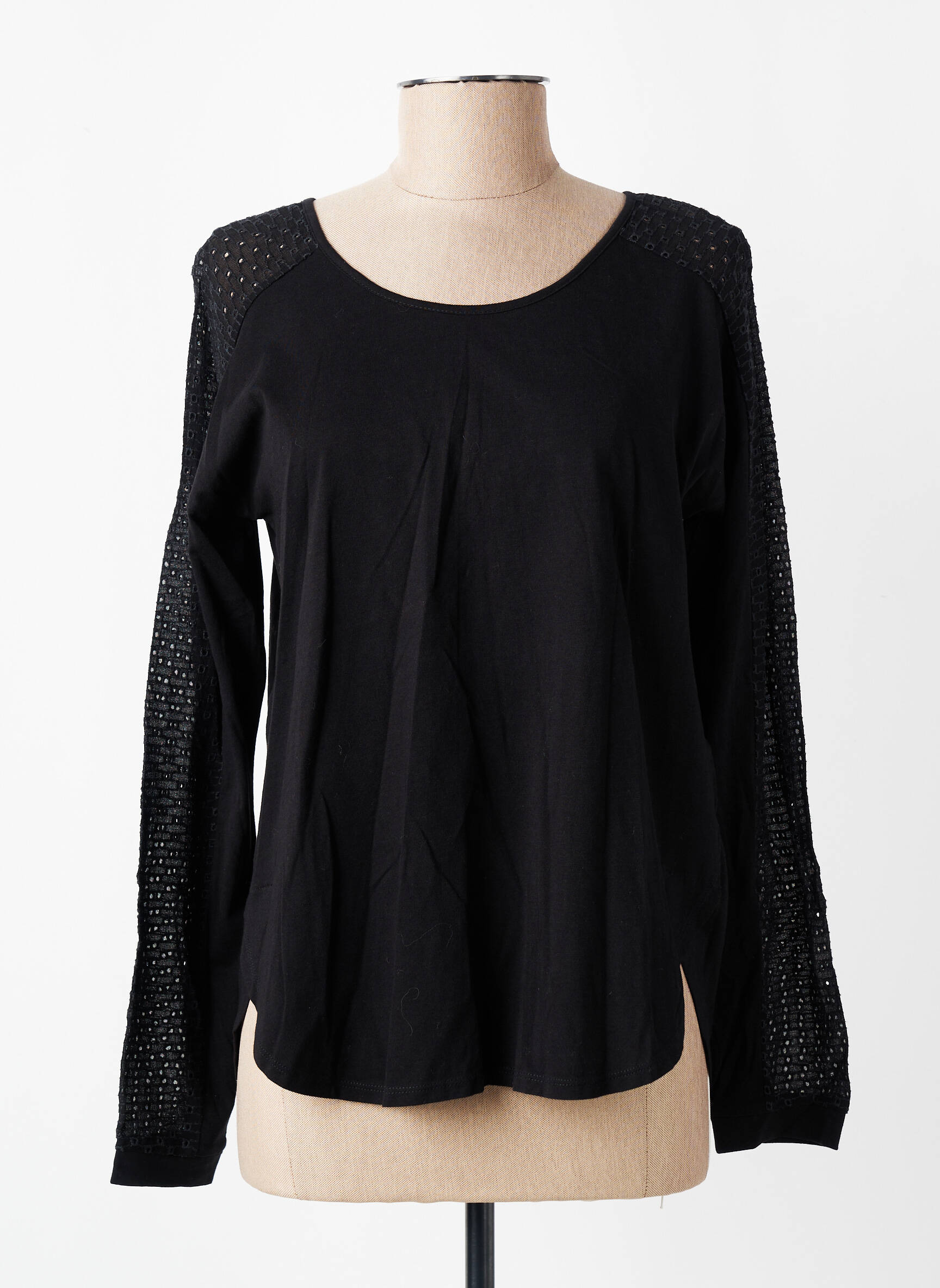 Top mâneci lungi mâneci lungi negru YERSE femeie