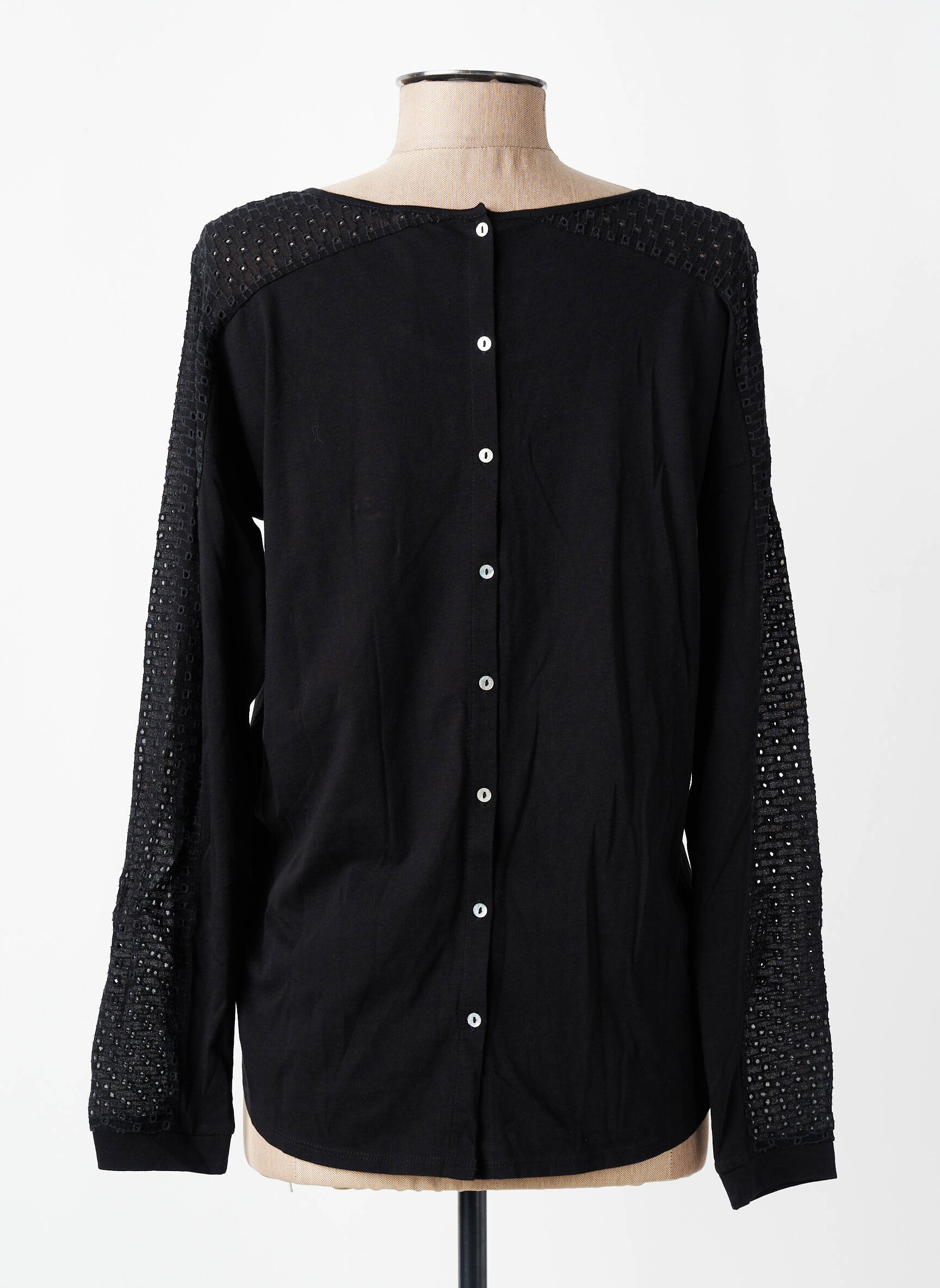 Top mâneci lungi mâneci lungi negru YERSE femeie