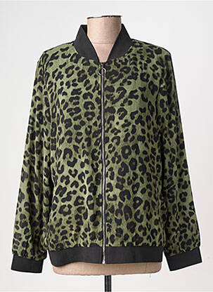 Geacă efect material satinat verde LILIE ROSE femeie
