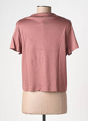 Tricou croială dreaptă mâneci scurte roz MINTH femeie