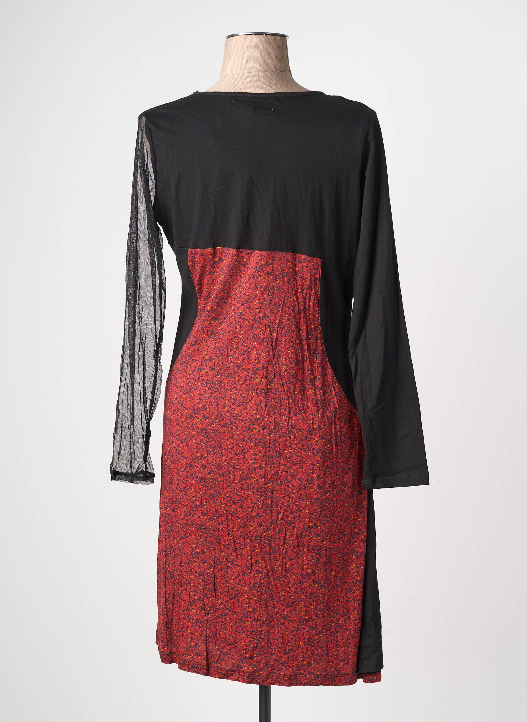 Rochie midi mâneci lungi mâneci lungi portocalie BAMBOO'S femeie