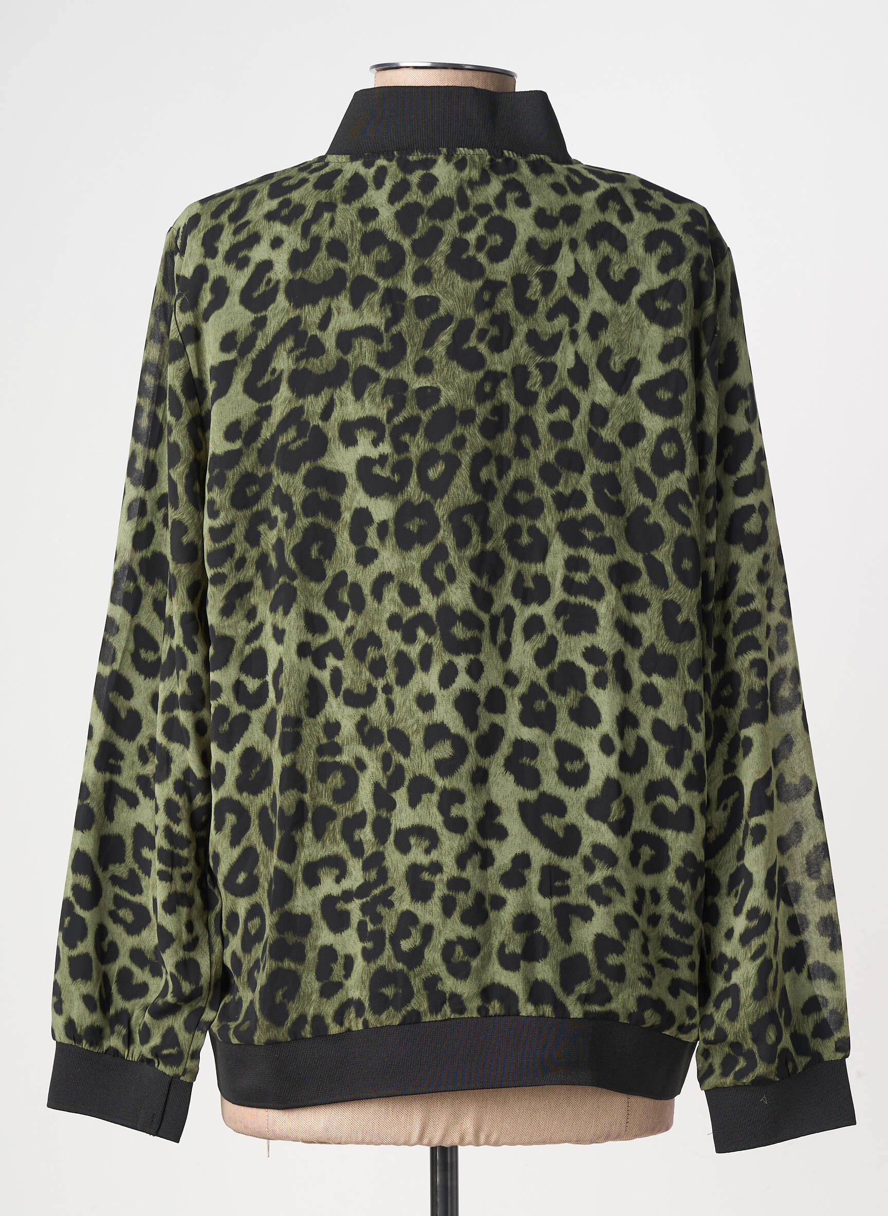 Geacă efect material satinat verde LILIE ROSE femeie