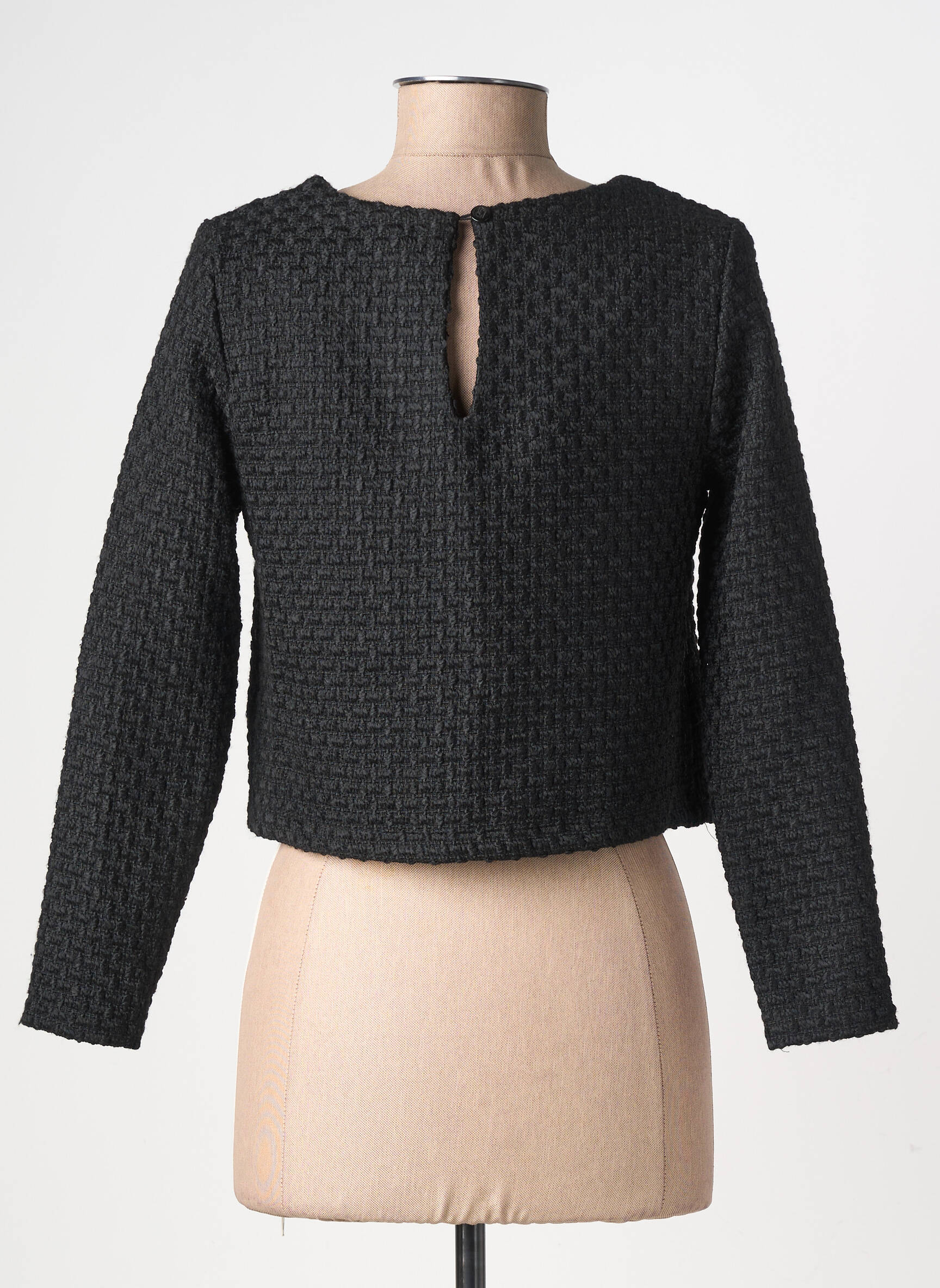 Top mâneci lungi mâneci lungi negru ATELIER DE CORINNE femeie