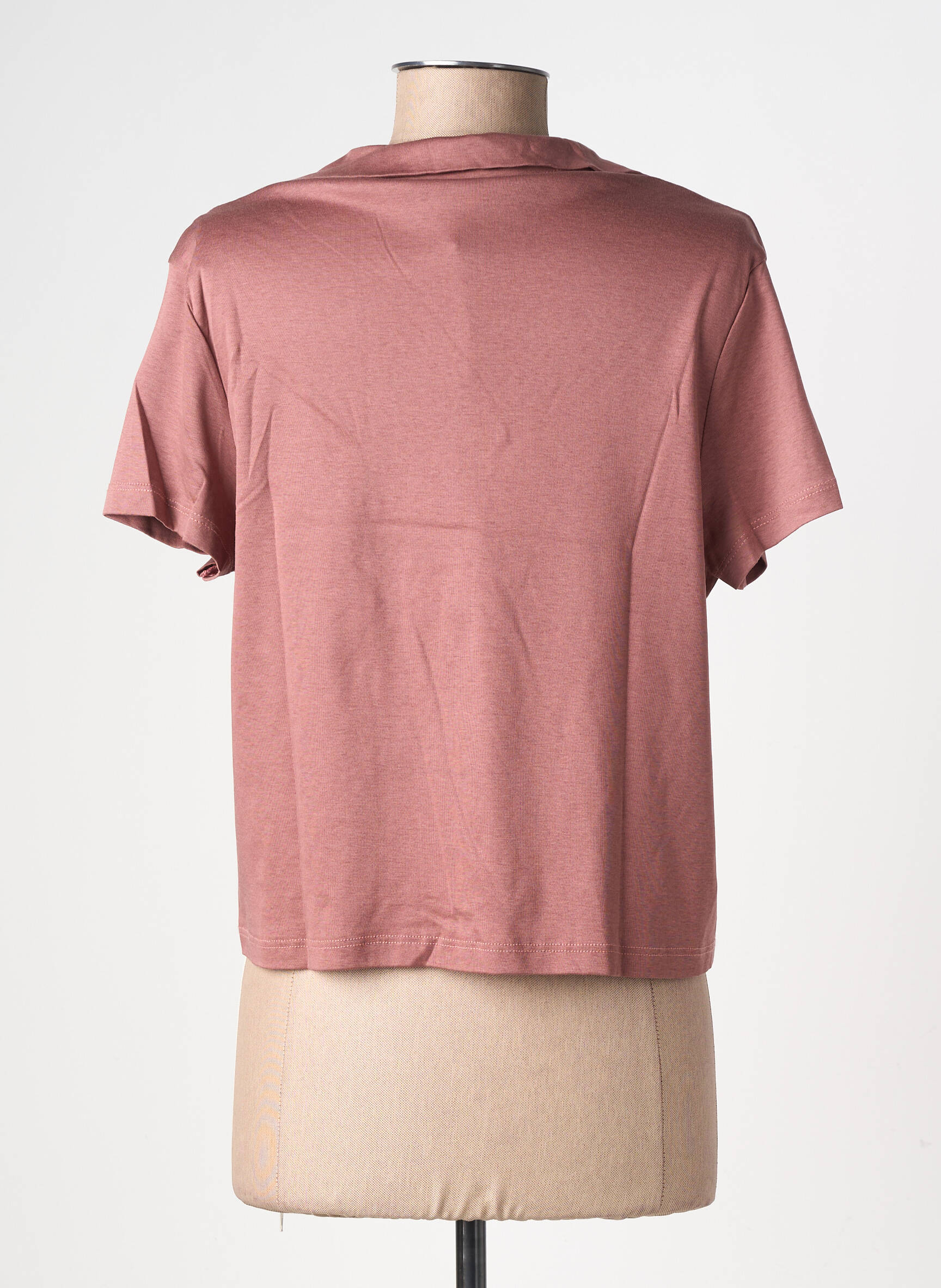Tricou croială dreaptă mâneci scurte roz MINTH femeie