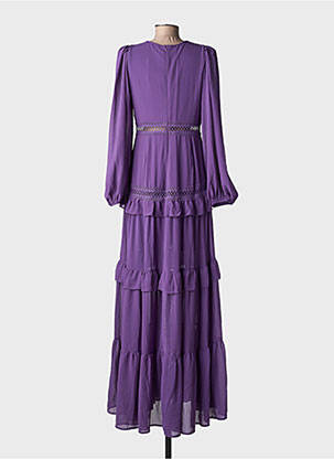 Rochie lungă mâneci lungi mâneci lungi violet F & P femeie