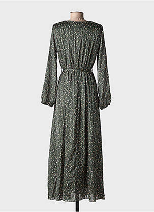 Rochie lungă mâneci lungi mâneci lungi verde LILIE ROSE femeie