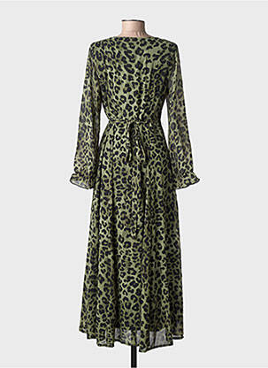 Rochie lungă mâneci lungi mâneci lungi verde LILIE ROSE femeie