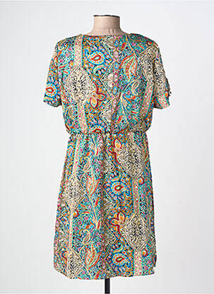Rochie scurtă mâneci scurte mâneci scurte albastru LILIE ROSE femeie
