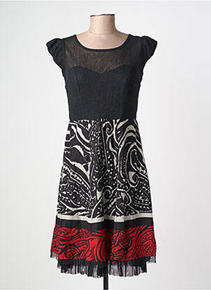 Rochie scurtă mâneci scurte mâneci scurte negru LULU.H femeie