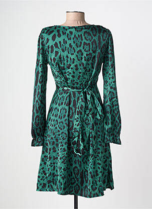 Rochie scurtă mâneci lungi mâneci lungi verde LILIE ROSE femeie