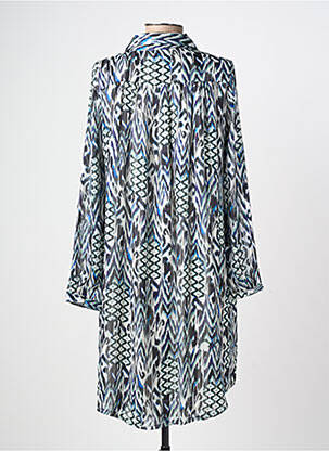 Rochie scurtă croială fluidă mâneci lungi albastru LILIE ROSE femeie