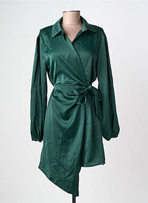 Rochie scurtă mâneci lungi mâneci lungi verde LORIANE femeie