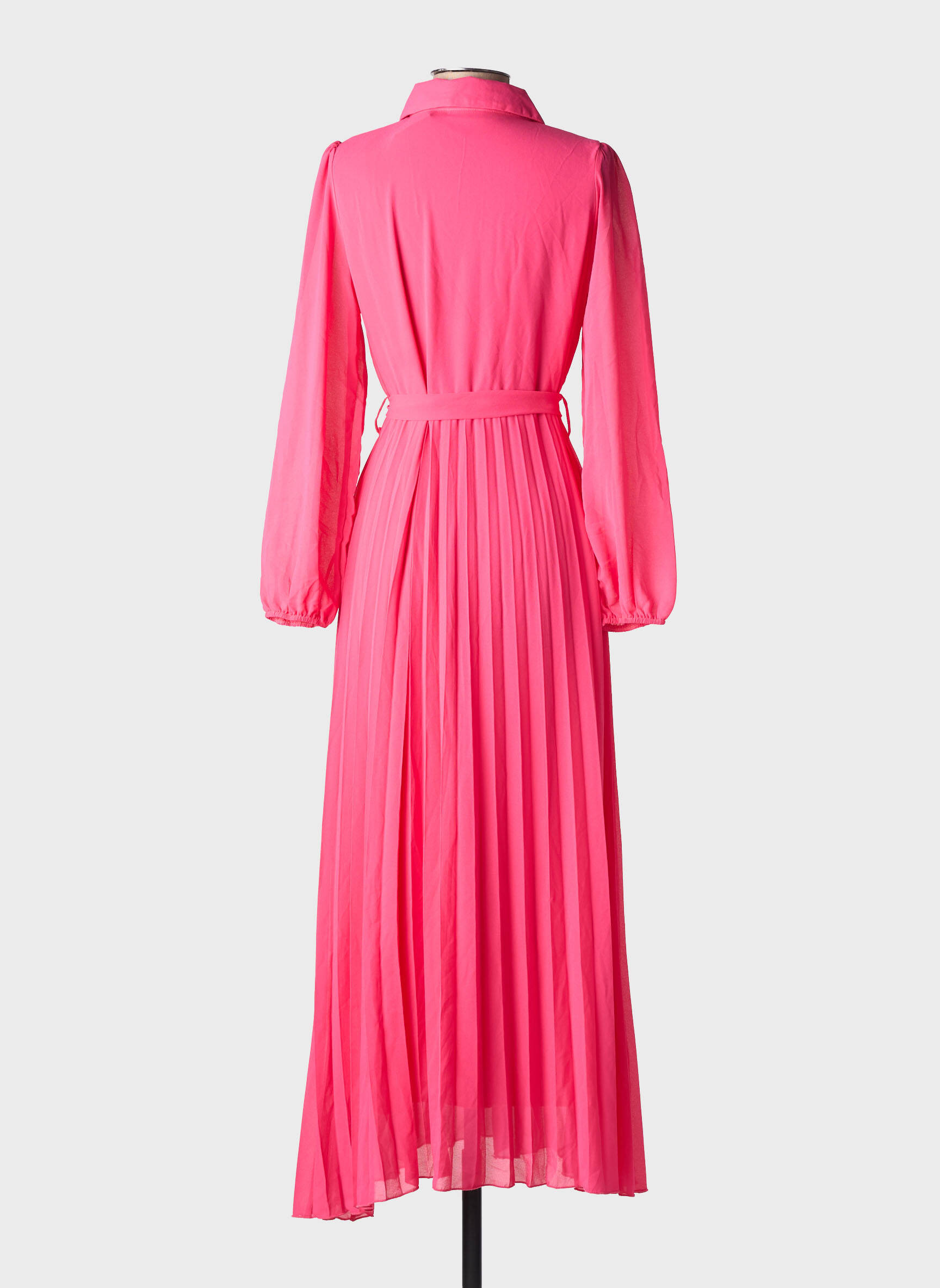 Rochie lungă mâneci lungi mâneci lungi roz LILIE ROSE femeie