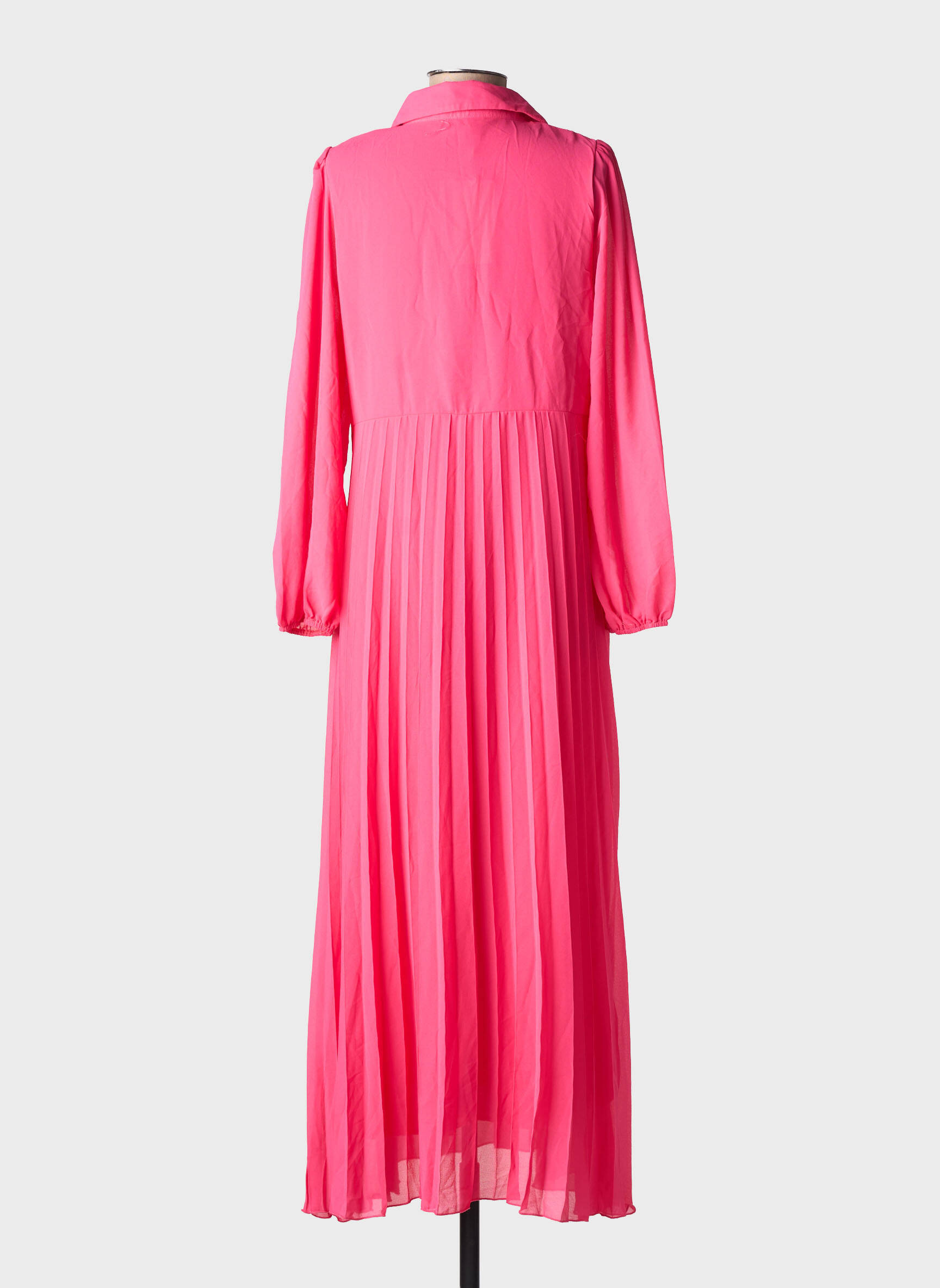 Rochie lungă mâneci lungi mâneci lungi roz LILIE ROSE femeie