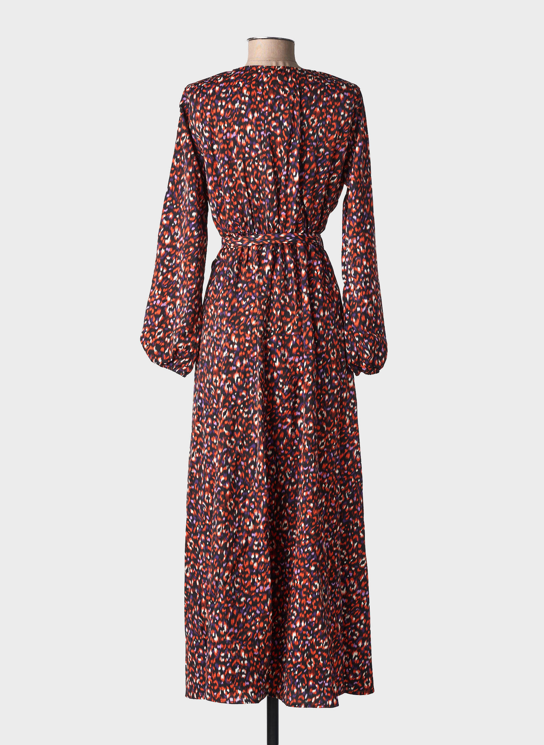 Rochie lungă mâneci lungi mâneci lungi negru LILIE ROSE femeie