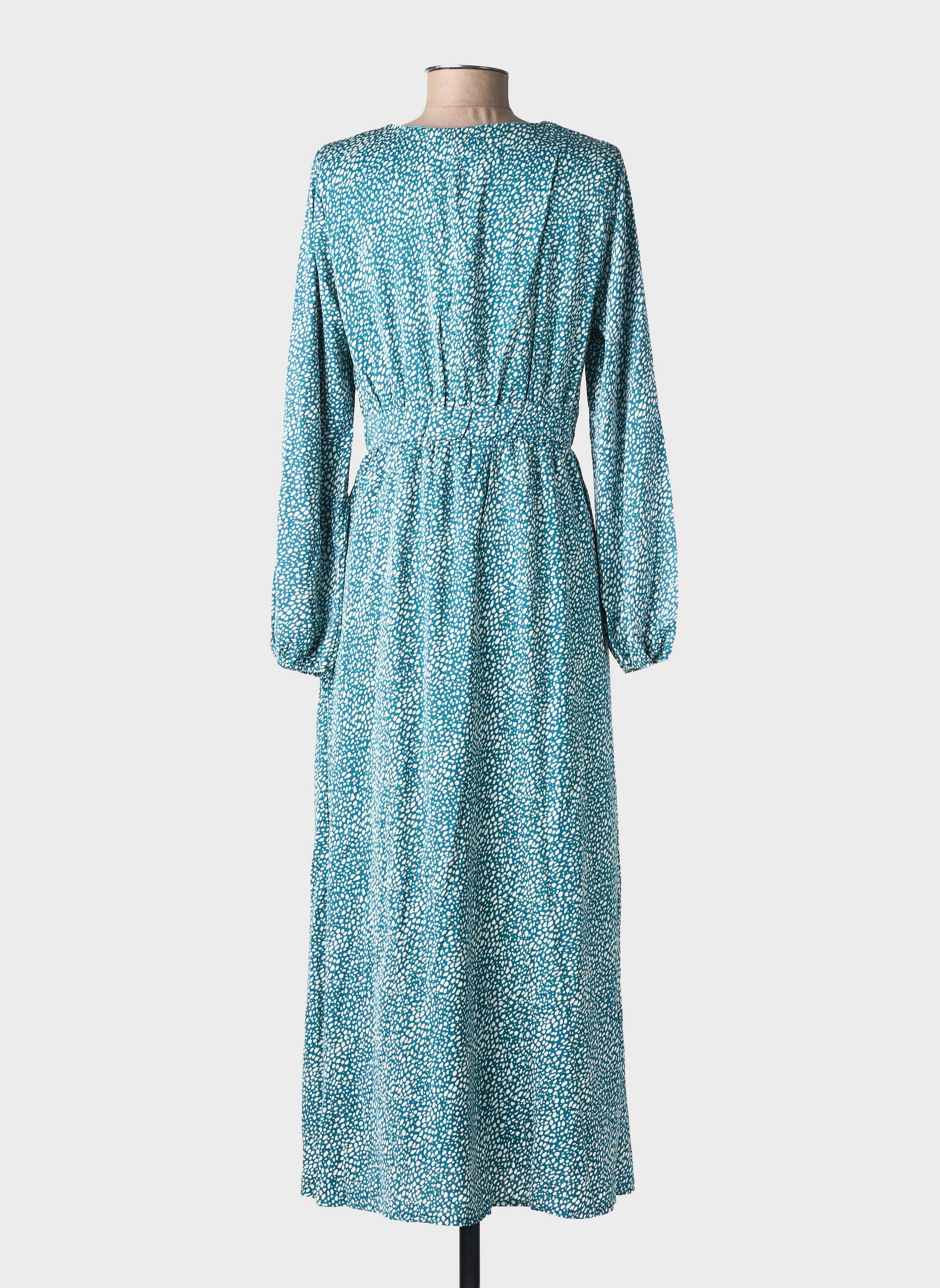 Rochie lungă mâneci lungi mâneci lungi verde LILIE ROSE femeie