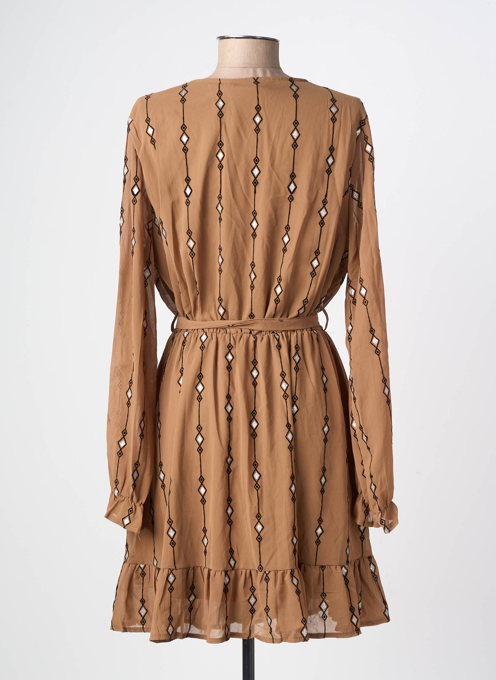 Rochie scurtă mâneci lungi mâneci lungi verde L'OLIVE VERTE femeie