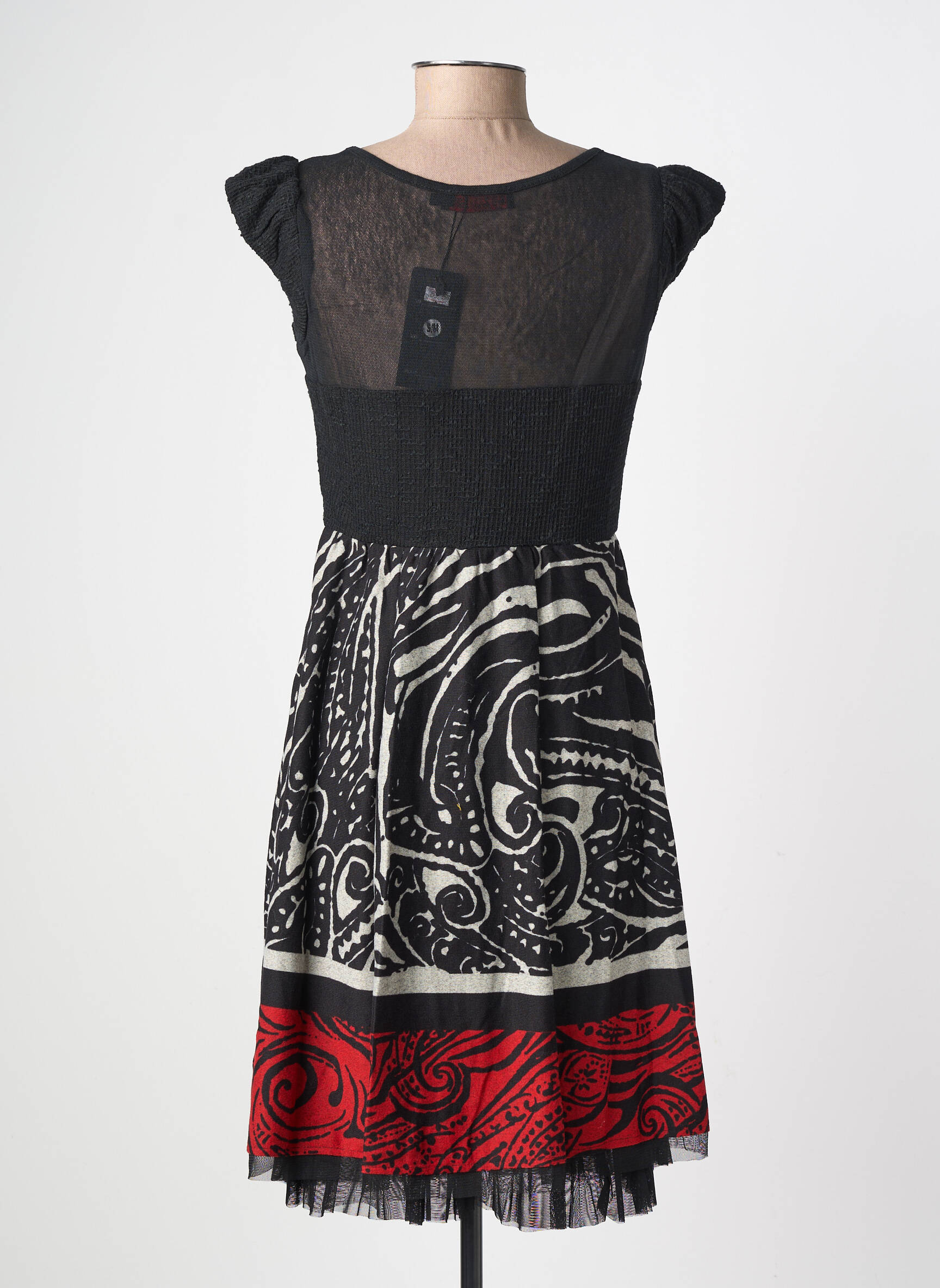 Rochie scurtă mâneci scurte mâneci scurte negru LULU.H femeie