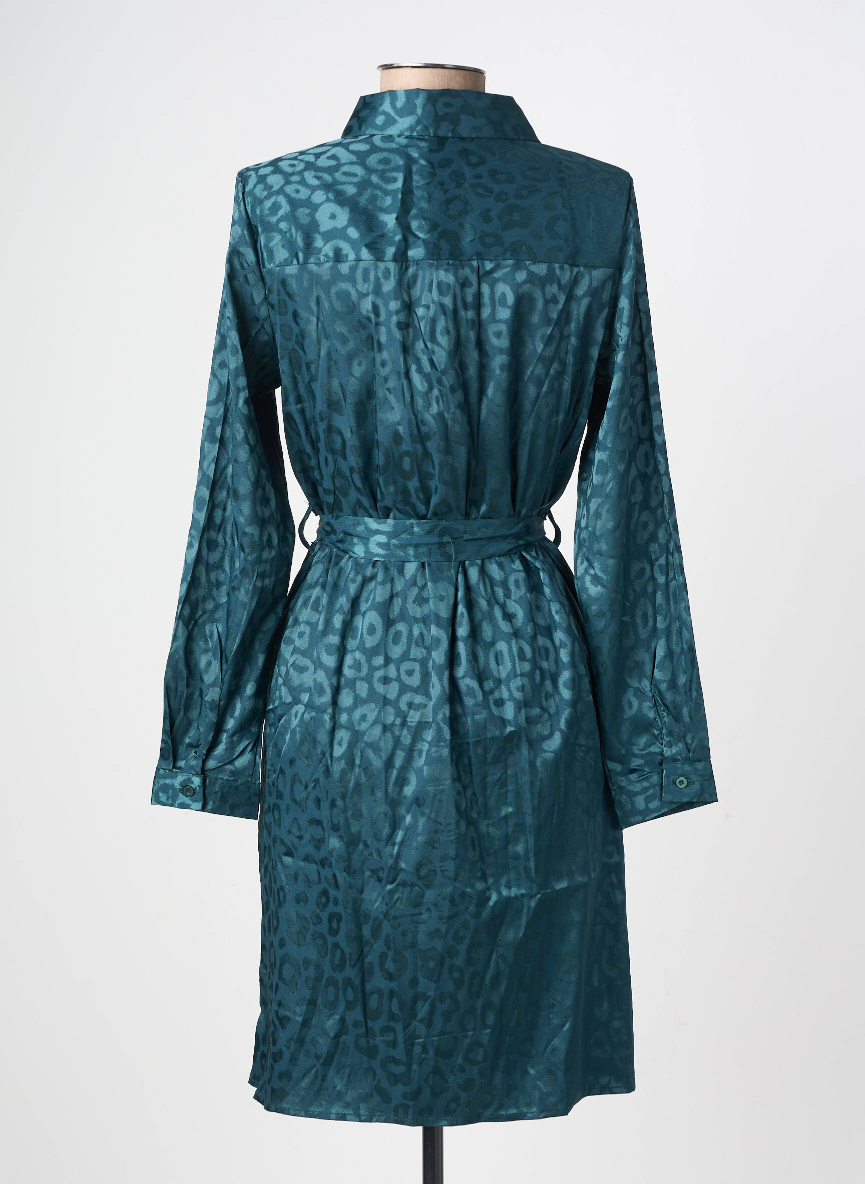 Rochie scurtă mâneci lungi mâneci lungi verde LILIE ROSE femeie