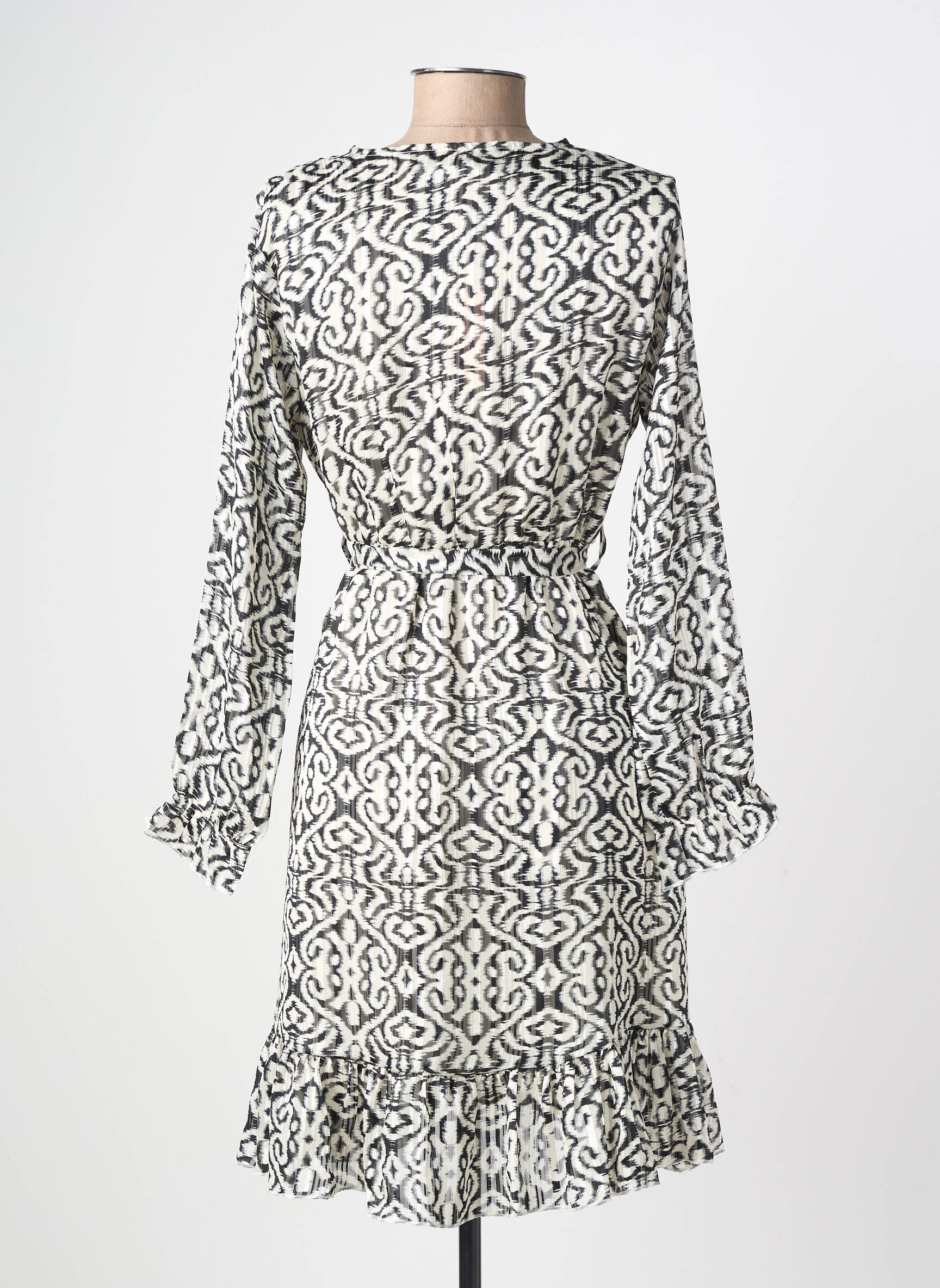 Rochie scurtă mâneci lungi mâneci lungi negru LILIE ROSE femeie