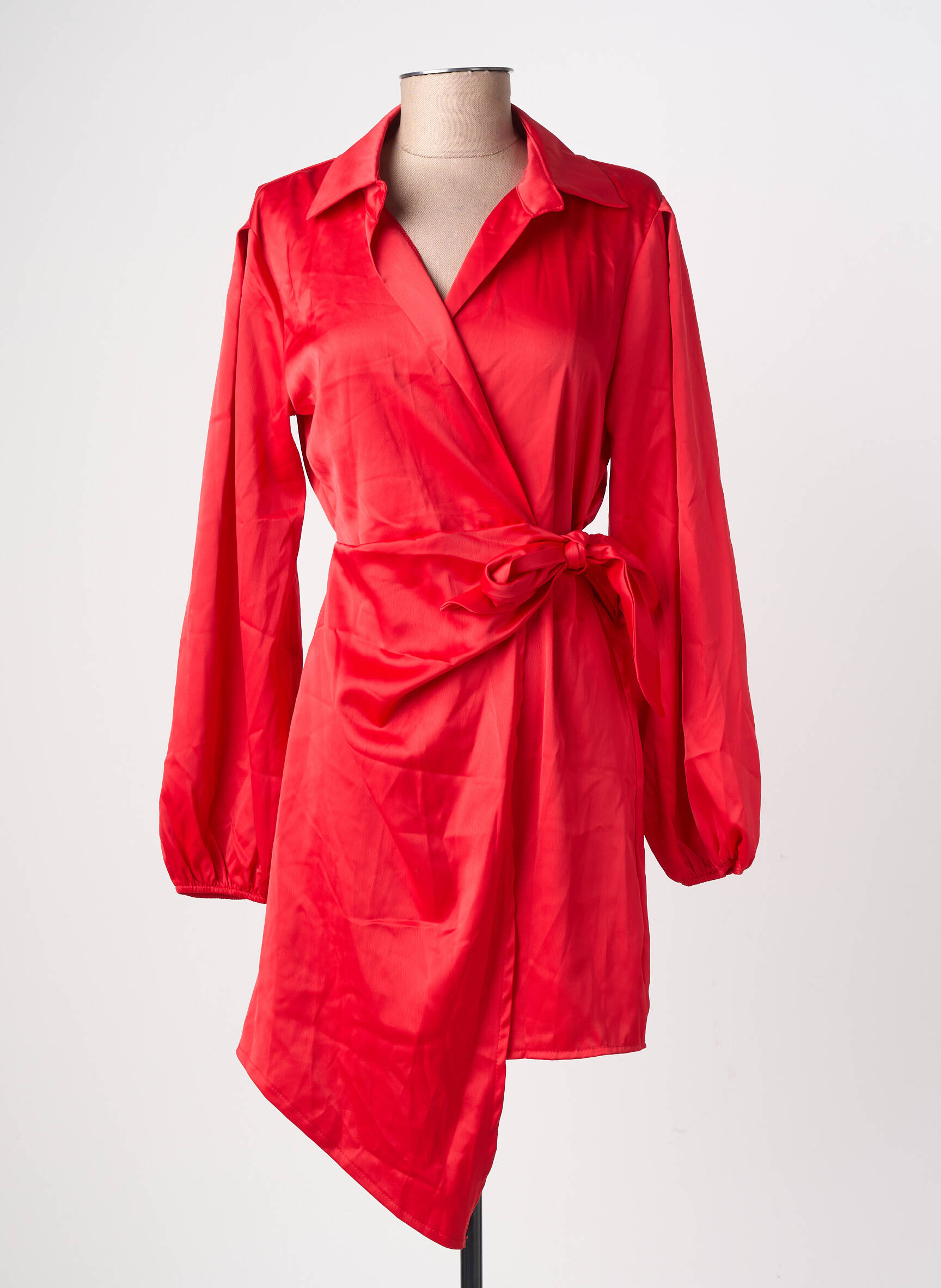 Rochie scurtă mâneci lungi mâneci lungi roșu LORIANE femeie
