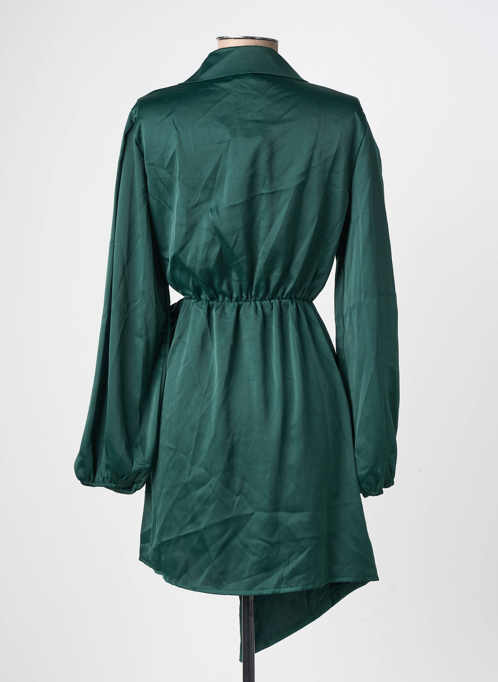 Rochie scurtă mâneci lungi mâneci lungi verde LORIANE femeie