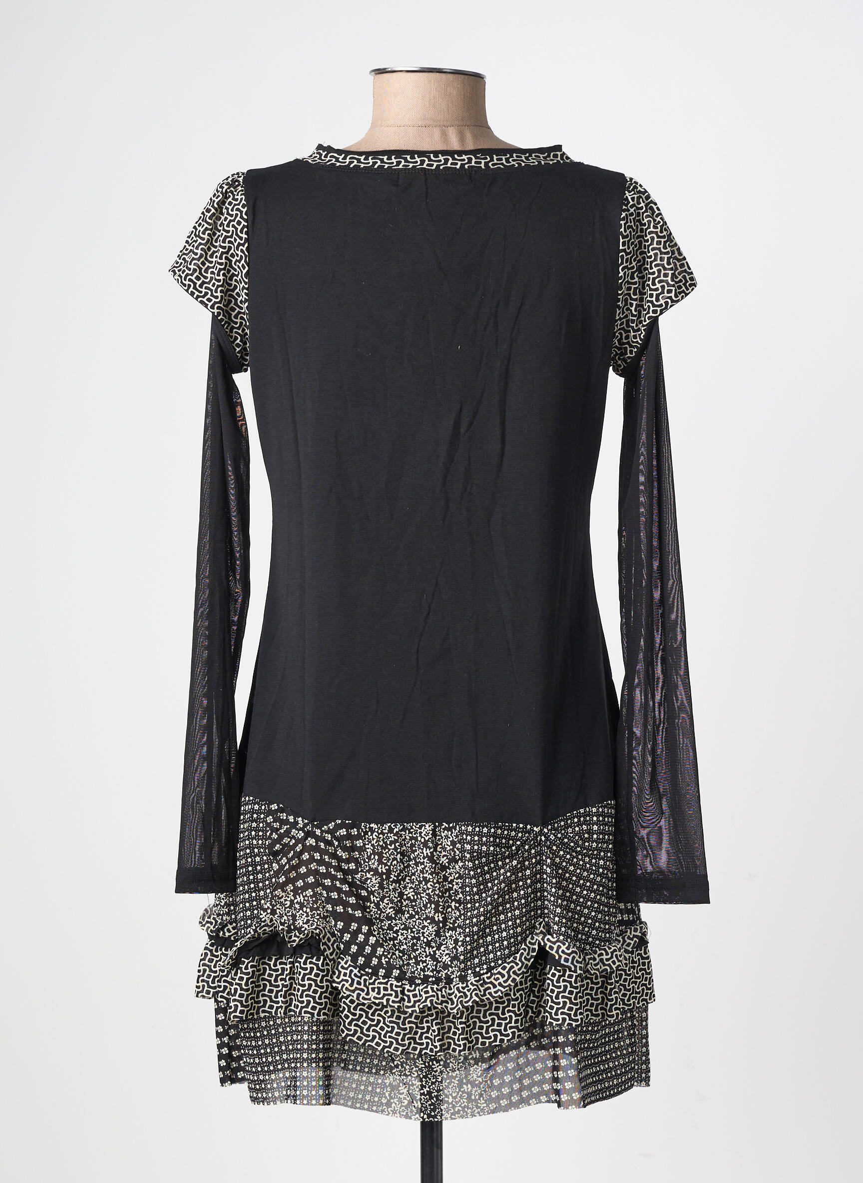 Rochie scurtă mâneci lungi mâneci lungi negru LULU.H femeie