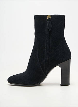 Botine/ghete vârf rotund toc de 7 la 9 cm negru RIVECOUR femeie