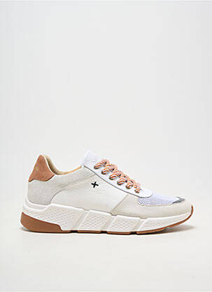Adidași material neted toc plat până la 3 cm alb NEWLAB femeie