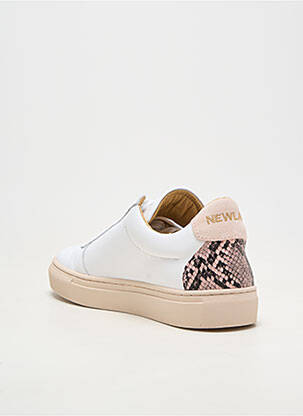 Adidași material neted toc plat până la 3 cm alb NEWLAB femeie