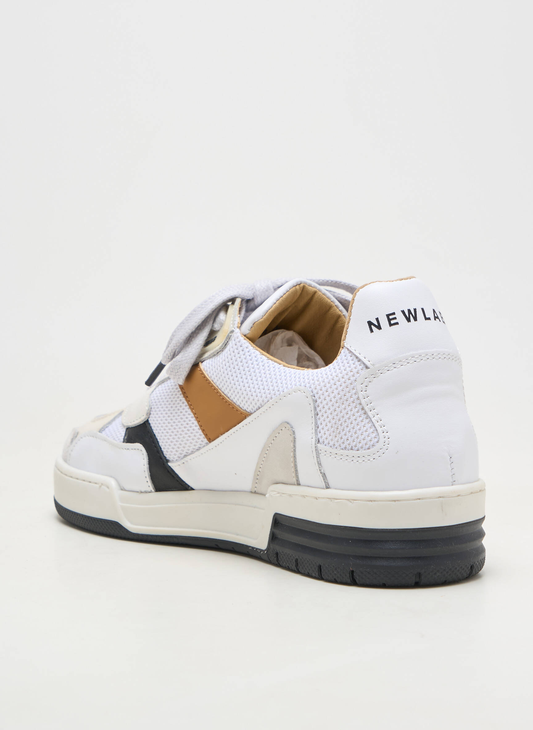 Adidași material neted toc plat până la 3 cm alb NEWLAB femeie