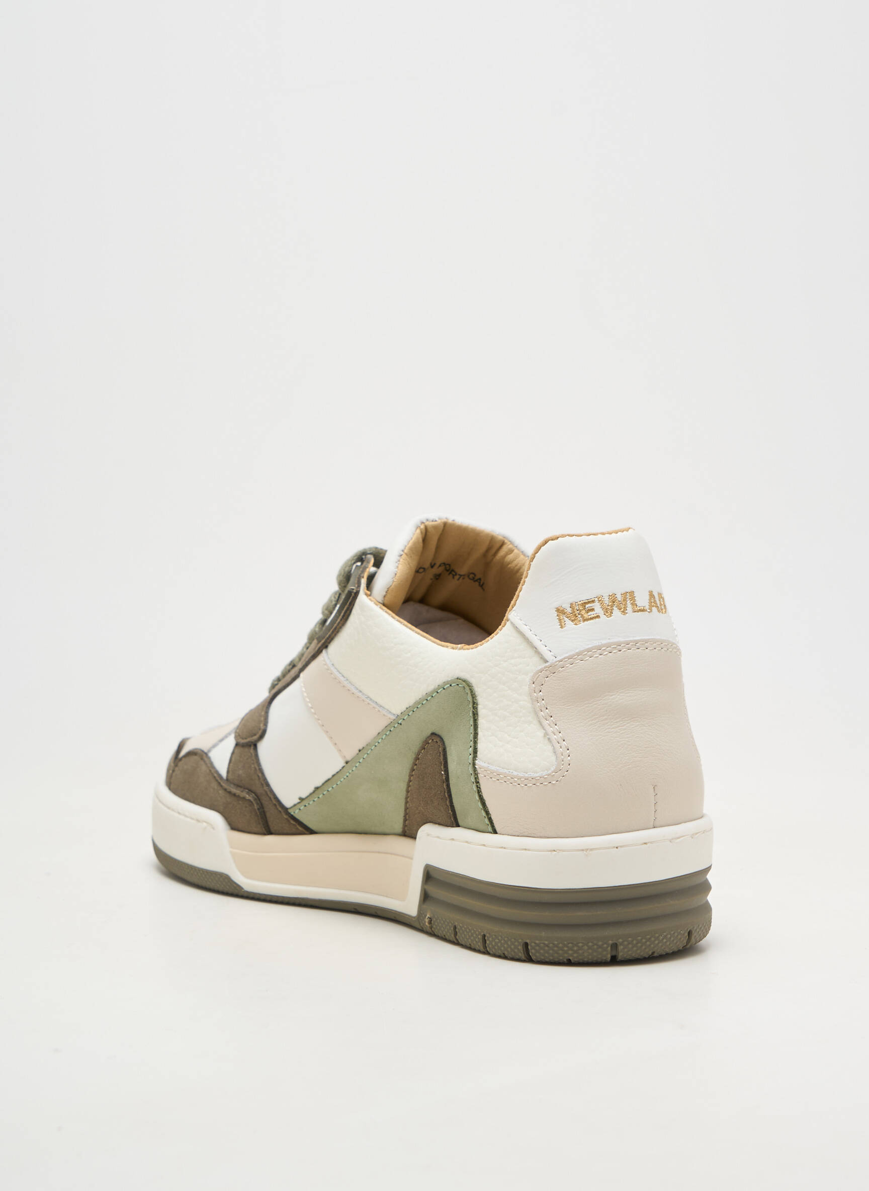 Adidași material neted toc plat până la 3 cm verde NEWLAB femeie