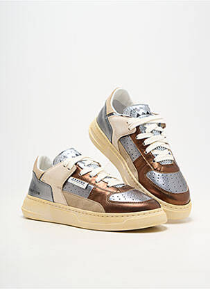 Adidași material neted toc plat până la 3 cm gri RUN OF femeie