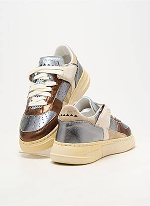 Adidași material neted toc plat până la 3 cm gri RUN OF femeie