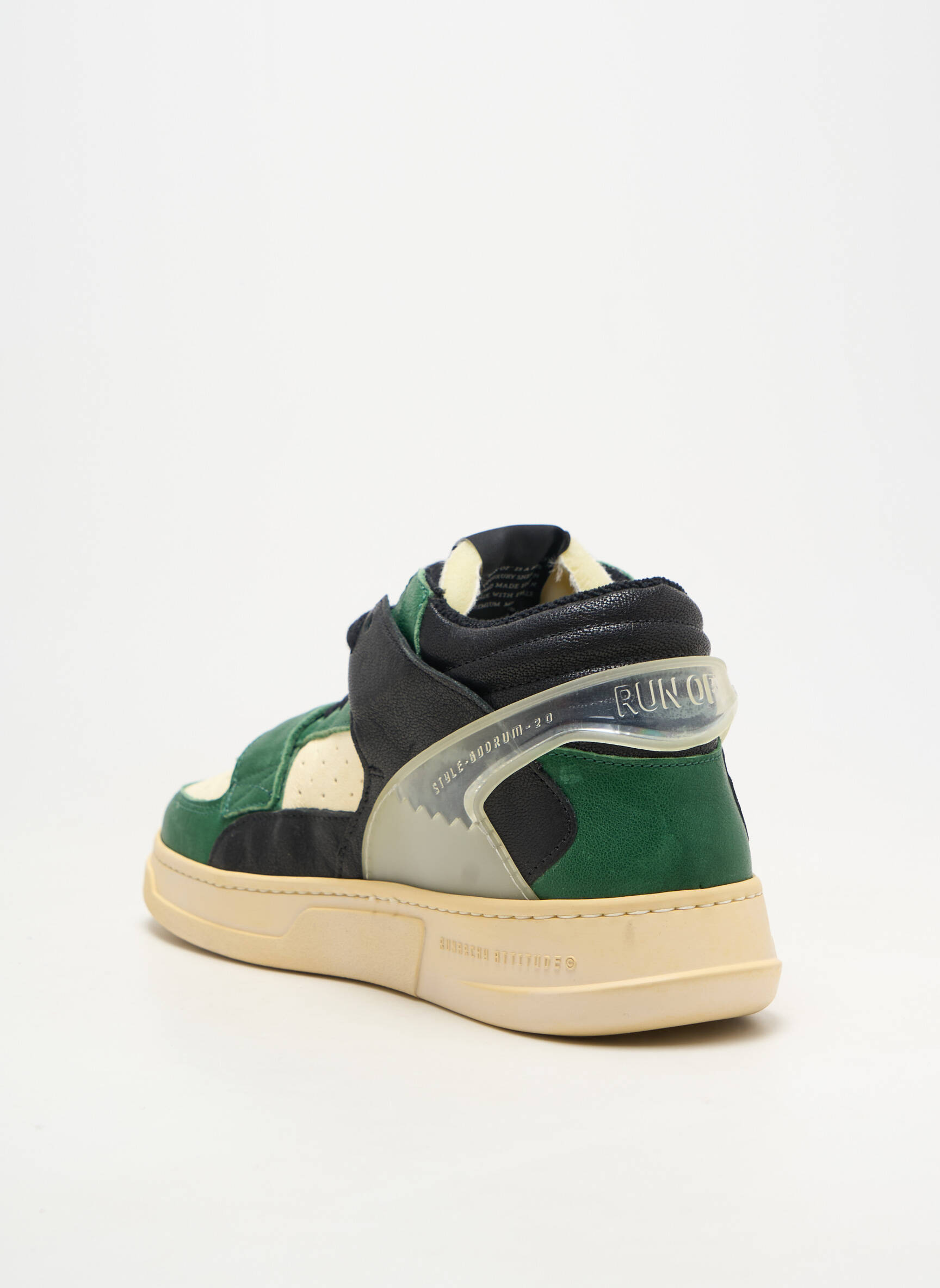Adidași material neted vârf rotund negru RUN OF bărbat