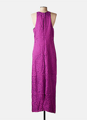 Rochie lungă țesătură poplin fără mâneci violet MODETROTTER femeie