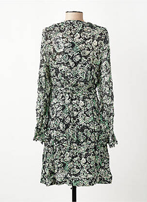 Rochie midi imprimeu fantezie mâneci lungi verde BERENICE femeie