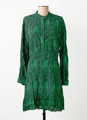 Rochie scurtă mâneci lungi mâneci lungi verde ROSEANNA femeie