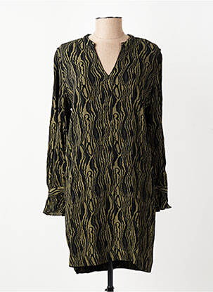 Rochie scurtă mâneci lungi mâneci lungi verde FIVE femeie