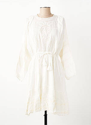 Rochie midi mâneci lungi mâneci lungi alb BERENICE femeie