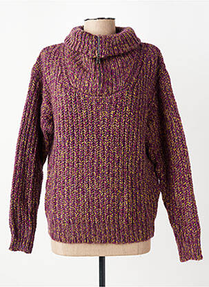 Pulover cu guler înalt mâneci lungi mâneci lungi violet HOD femeie