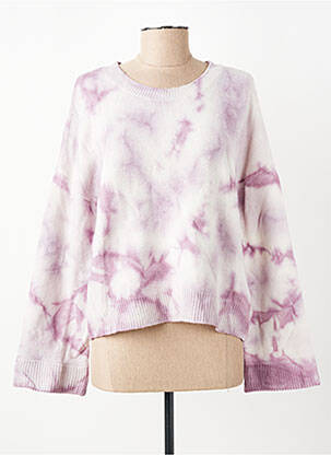 Pulover croială dreaptă mâneci lungi violet BERENICE femeie