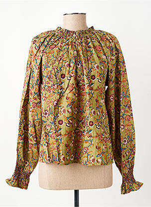 Bluză țesătură poplin mâneci lungi verde MKT STUDIO femeie