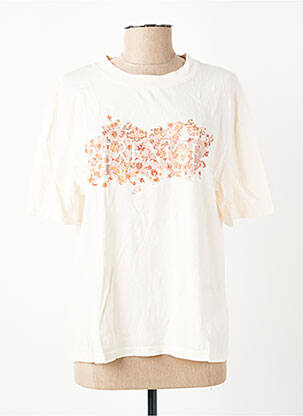 Tricou imprimeu fantezie mâneci scurte alb BERENICE femeie