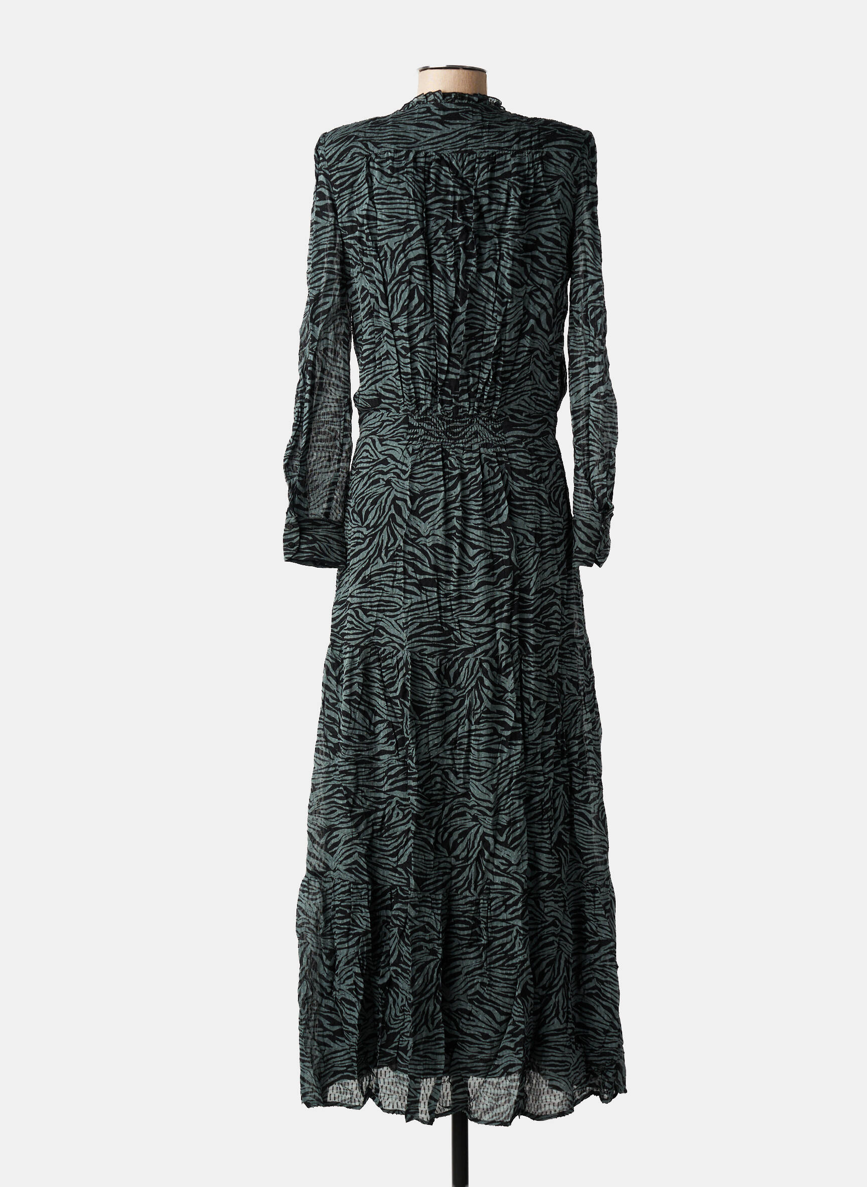 Rochie lungă mâneci lungi mâneci lungi negru BERENICE femeie