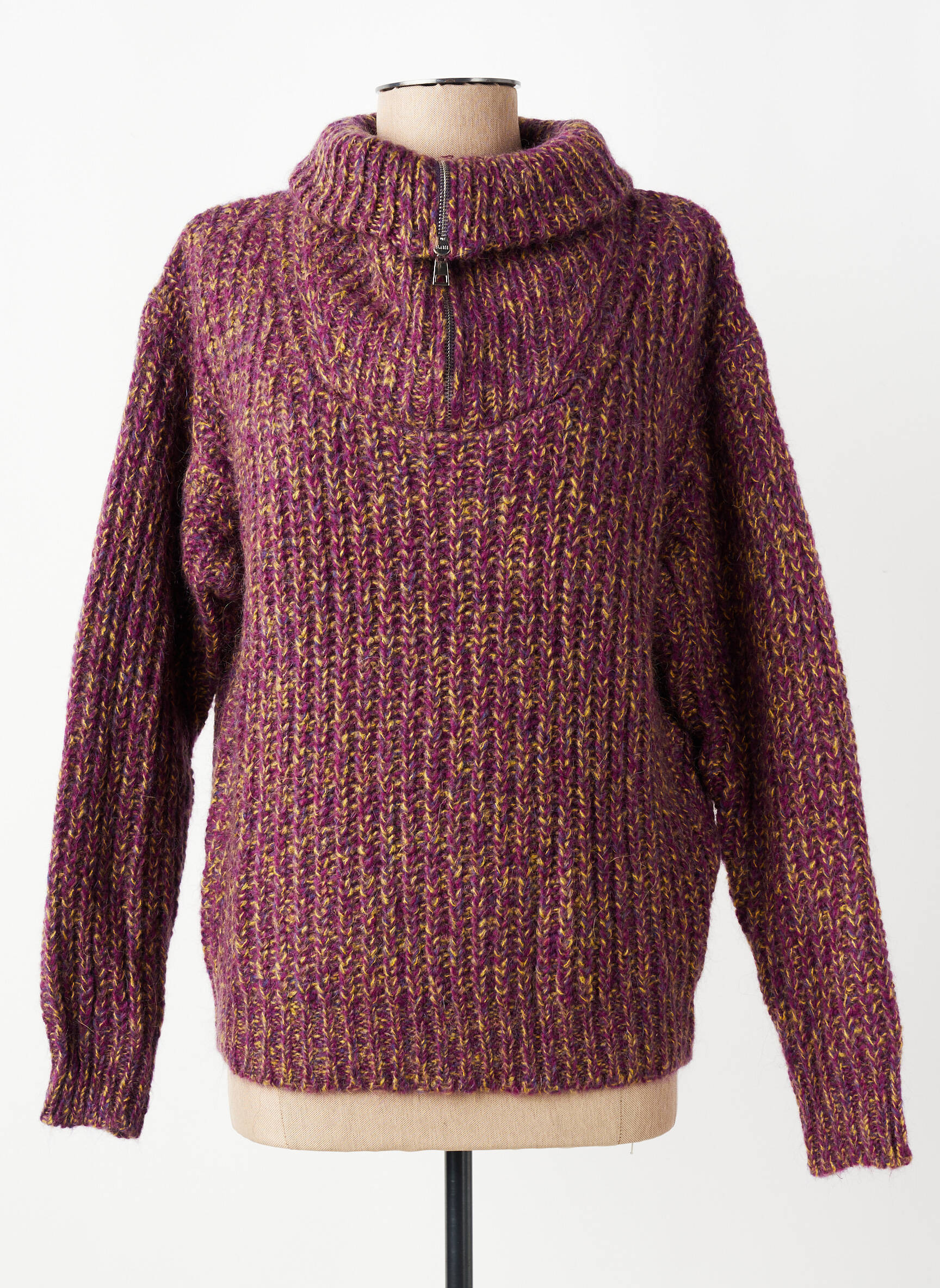 Pulover cu guler înalt mâneci lungi mâneci lungi violet HOD femeie