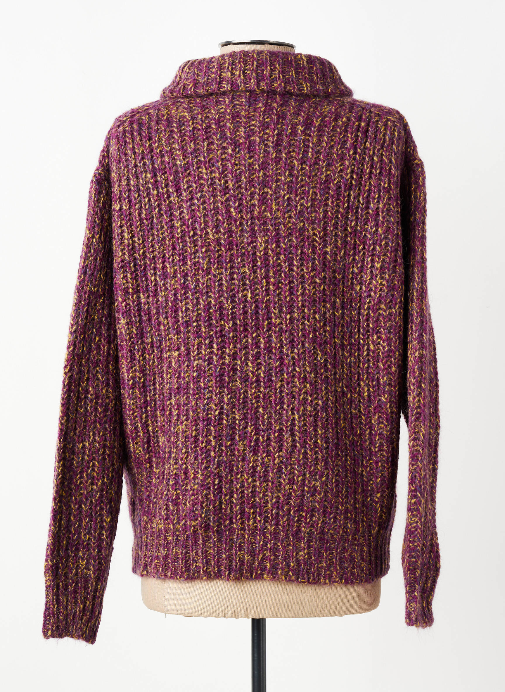 Pulover cu guler înalt mâneci lungi mâneci lungi violet HOD femeie