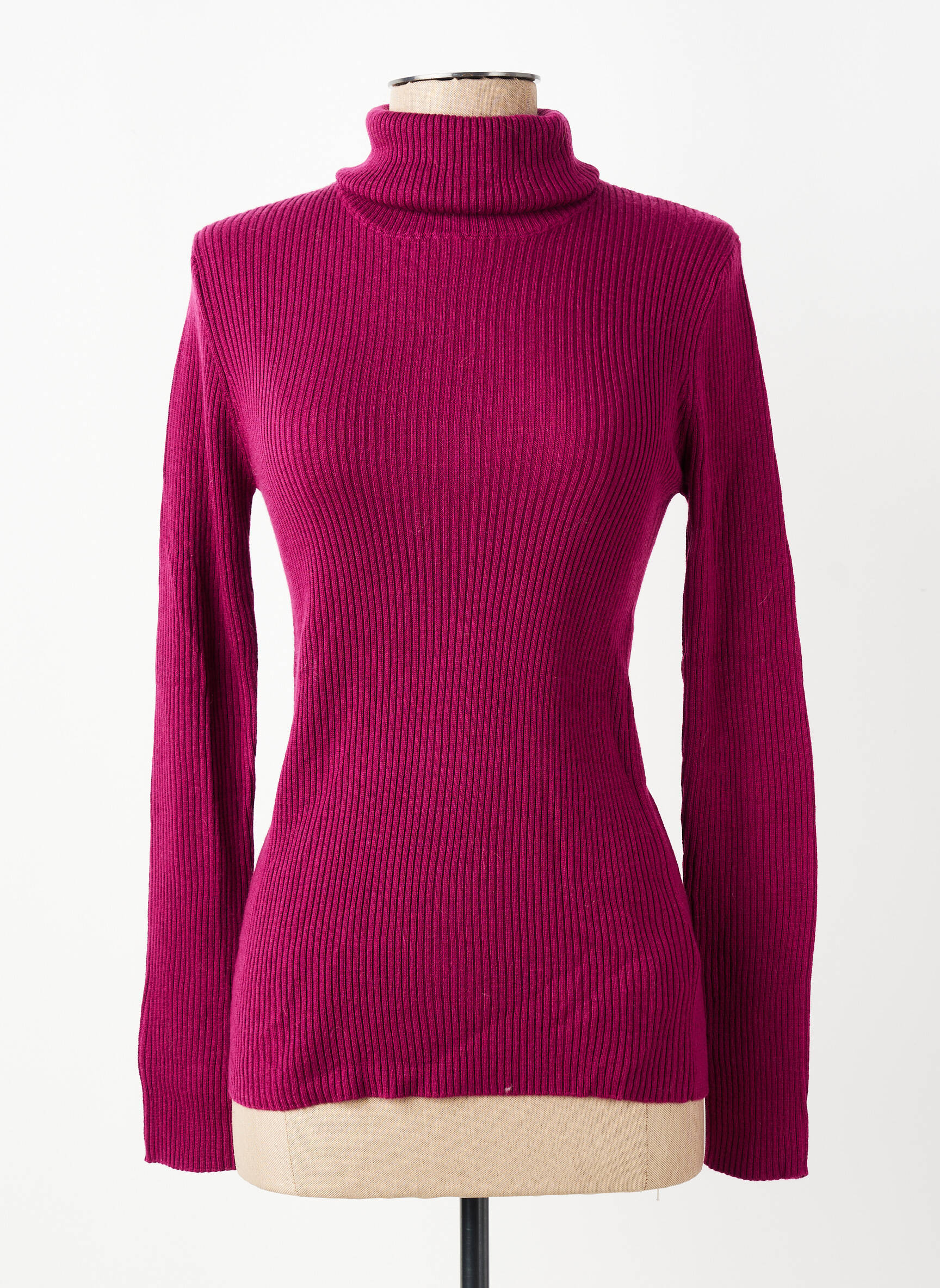 Pulover cu guler înalt croială cambrată mâneci lungi violet MKT STUDIO femeie