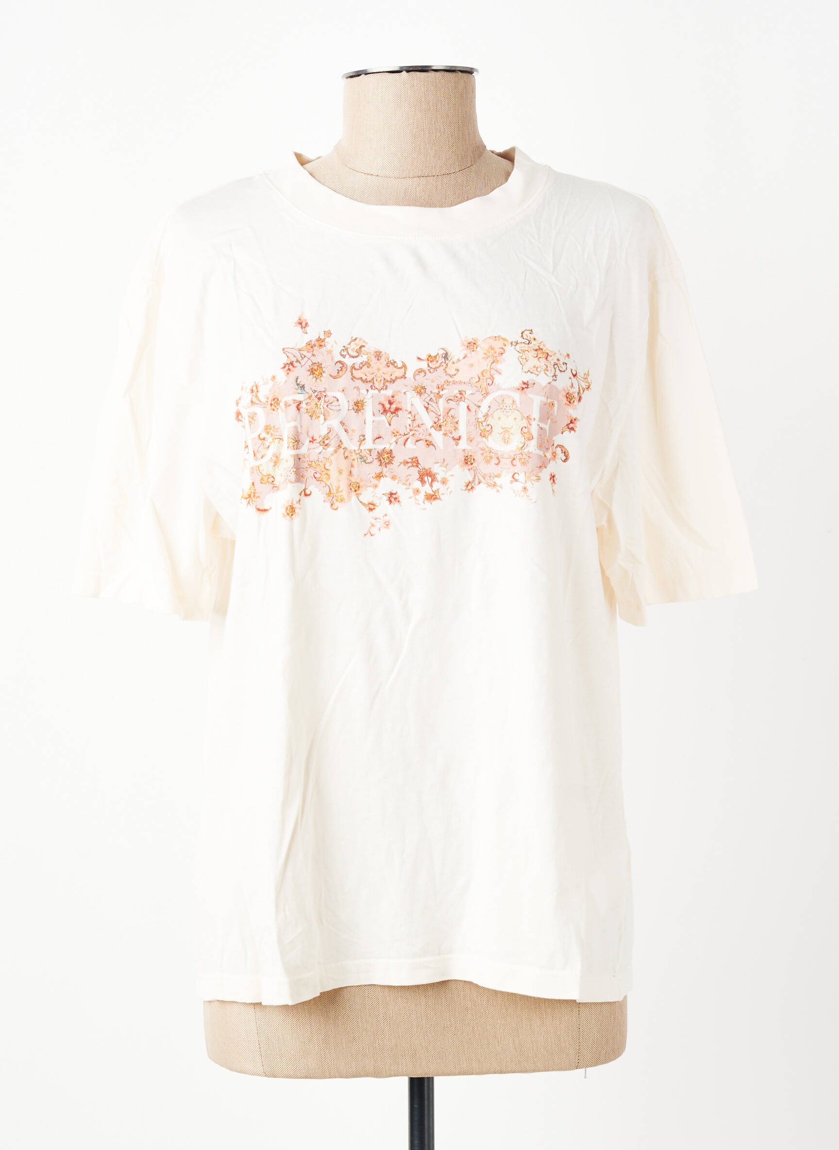 Tricou imprimeu fantezie mâneci scurte alb BERENICE femeie