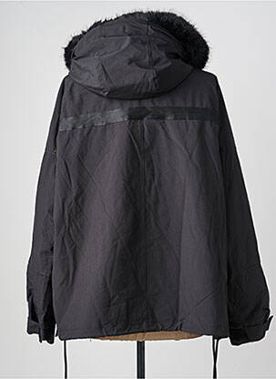 Parka finisaj interior blană sintetică cu glugă negru FIVE femeie